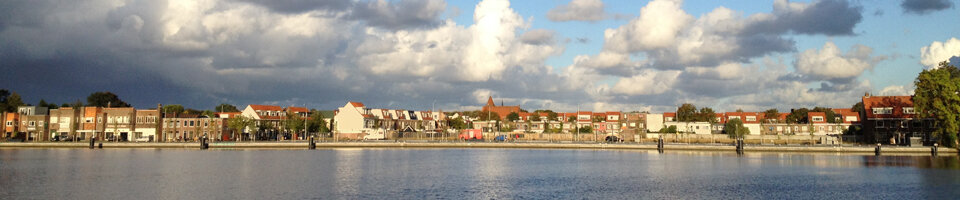 Gezicht op het Spaarne in Haarlem